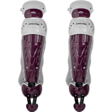 Rawlings | VELO Catcher's Leg Gaurds | Baseball | Intermediate 15.5" | Maroon/White