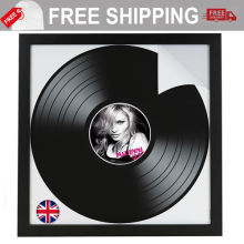 12" Vinyl Record Frame Wall Album Art Display Frame for LP Cover Sleeve Black