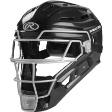 Rawlings | Casco de Receptor RENEGADE 2.0 | Béisbol | Junior (6 1/2" - 7") | Negro/Plata