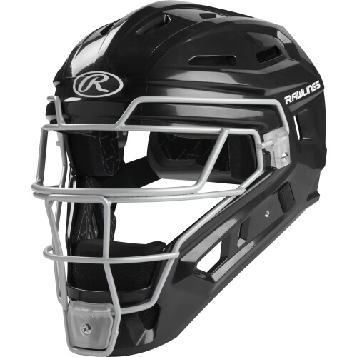 Rawlings | RENEGADE 2.0 Casco da Ricevitore | Baseball | Junior (6 1/2" - 7") | Nero/Argento