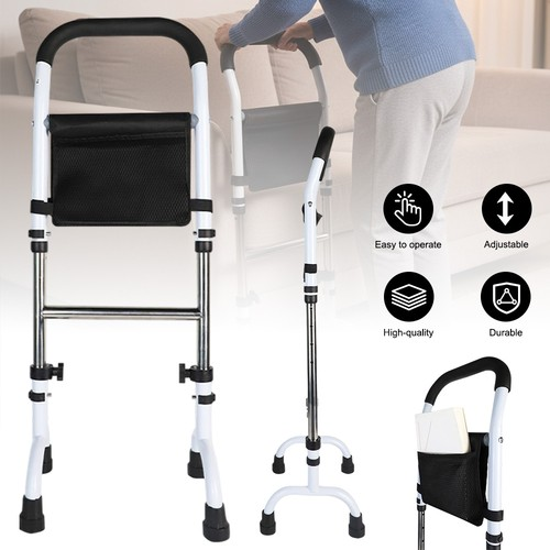 Standing Aid Height Adjustable W/Torage Bag Rubber Feet For The Elderly People