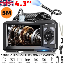 4.3'' 5m Industrial Endoscope Camera 1080P Screen Borescope Inspection Camera UK