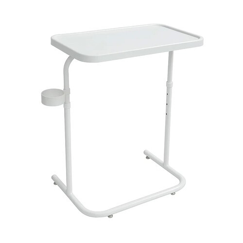 Adjustable Height Sofa Side Table Foldable Metal Console Table  Laptop 1