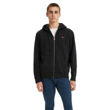 Sudadera con cremallera Levi's para hombre, Negro (nuevo), Grande