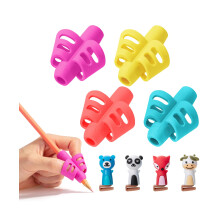 Mr. Pen- Bleistiftgriffe für Kinder, 4er Set mit 4 Clips, Candy-Farben, flexibler Silikonhalter