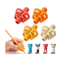 Mr. Pen - Bleistiftgriffe für Kinder, 4er-Pack, herbstliche Farben, flexibler Silikonhalter