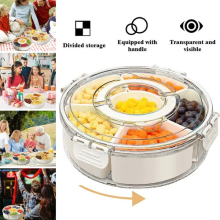 Divided Serving Tray Snack Tray With Lid 6 Compartment Snack Box Container UK
