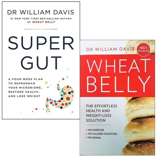 Dr William Davis Collection 2 Books Set (Super Gut, Wheat Belly) 1