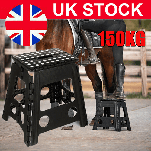 Folding Step Stool Plastic Heavy Duty Multi Purpose Easy Foldable Home Kitchen
