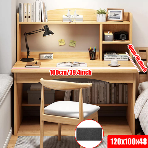 Computer Desk Study Table Writing Shelves Home Office Wooden Workstation Laptop 2