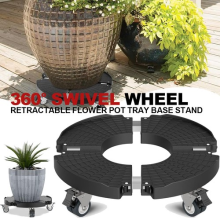 Plant Saucer Rolling Plant Stand with Wheels Plant Tray Roller Sturdy Easy