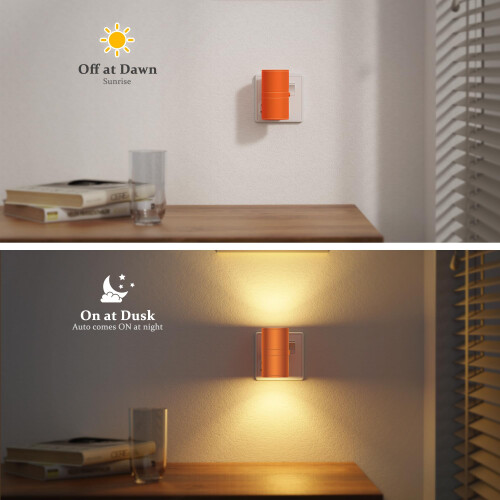 JandCase Night Light Night Light Plug in Wall Dusk to Dawn Sensor 2