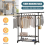 Installation Easily Retractable Clothes Rack with Wheels Stable Double Rod Easy 1