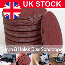 50x Wet and Dry Sanding discs 125mm 5 inch Sandpaper Film Pads 40 - 240 GRIT 8 H
