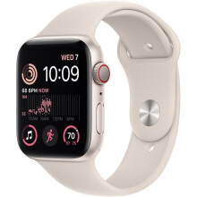 Apple Watch SE (2da Gen) (GPS + Celular, 44mm) - Caja de Aluminio Starlight con Correa Sport Starlight, M/L (Renovado)