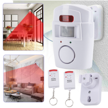 2SET SENSOR MOTION WIRELESS ALARM WITH 4 REMOTE CONTROLS SHED GARAGE HOME CARAVA