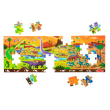 Melissa & Doug Land of Dinosaurs, Dino-Themed Search and Find Jumbo Floor Puzzle, 48-Piece Jigsaw Puzzle with Learning Activity, Over 4 Ft Long, Kids
