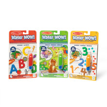 Melissa & Doug Water Wow! 3-Pack - Animals, Alphabet, Numbers Water-Reveal Travel Activity Pads
