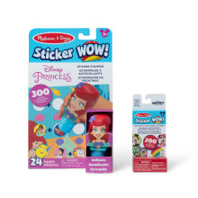 Melissa & Doug Sticker Wow! Disney Princess Ariel Bundle: 24-Page Activity Book, Refillable Sticker Stamper, Mini Pad, 500 Stickers, Arts and Crafts f