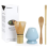 Matcha Making Tool Set Bamboo Tea Whisk Tea Scoop Bowl Ceramic Tea Whisk Hold 2