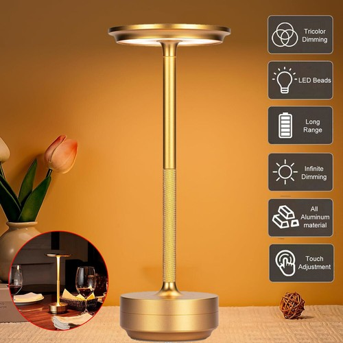 Modern LED Table Lamp USB Rechargeable Lamp Dimmable Bar Cordless Night Light 1