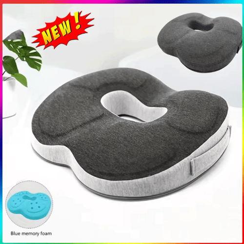 Round Seat Cushion Ergonomic Support With Sides Handle Smooth Zipper memory foam 1