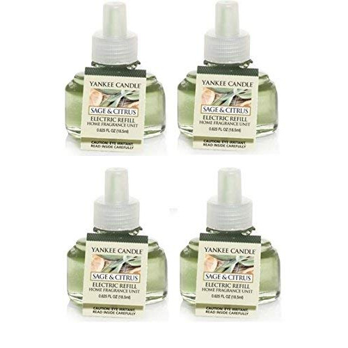 Yankee Candle Recharge de ScentPlug Yankee Candle Sauge et Agrumes 4-Pack