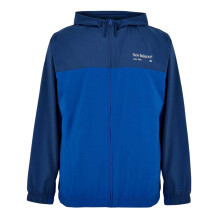 (S, Galaxy Blue) New Balance Mens Reimagined Colour Block Woven Regular Windbreaker