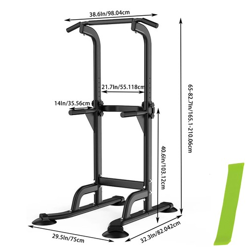 Power Tower Pull up Chinning Dip Station Knee Raise Press Ups Gym Workout Stand 2