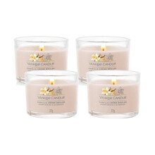 Yankee Candle Signature Mini Geurkaars, Vanille Crème Brûlée, Natuurlijke Sojawas, 1.3 OZ Glazen Pot
