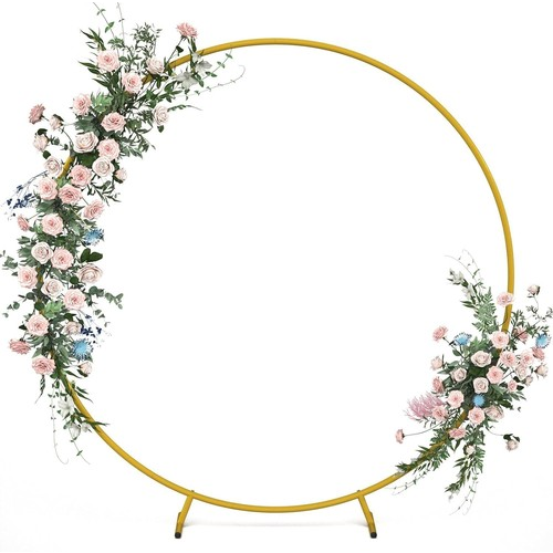 Round Hoop Balloon Arch Backdrop Flower Display Stand Decor Frame Wedding 2M 1