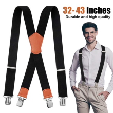 Heavy Duty Elastic Suspenders for Men Trouser Pants Braces Strap Work Belt