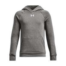 Under Armour Jongens Rival Fleece Hoodie, (025) Castlerock Light Heather / White, Groot