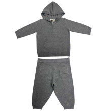 (3-6 Months, Grey Marl) Pretty Green Baby Knitted Pyjama Set