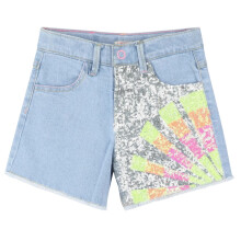 Billieblush Girls Denim Sequin Jean Shorts