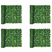 4X Feuille Artificielle Clôture de Confidentialité Rouleau Mur Aménagement Paysager Clôture Clôture de Confidentialité Écran Extérieur Jardin