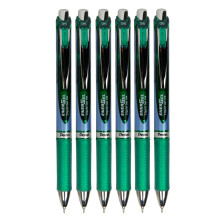 Pentel EnerGel 0,5mm Nadeltip grüne Tinte Gelstifte (BLN75-D) - 6er Pack