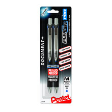 Pentel EnerGel Pro Permanent Gel Ink Pen, (0.7mm) Mittlere Spitze, Blaue Tinte, 2er Pack (BLP77BP2C)