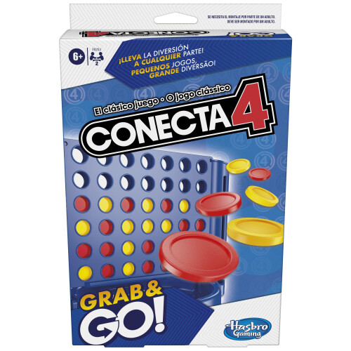 Hasbro Gaming Connect 4 Grab and Go - Gioco Portatile per 2 Giocatori - Gioco Classico per Bambini