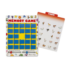 Melissa & Doug Gioco di Memoria da Viaggio - Scheda di Gioco in Legno, 7 Schede Doppie Essenziali per Bambini