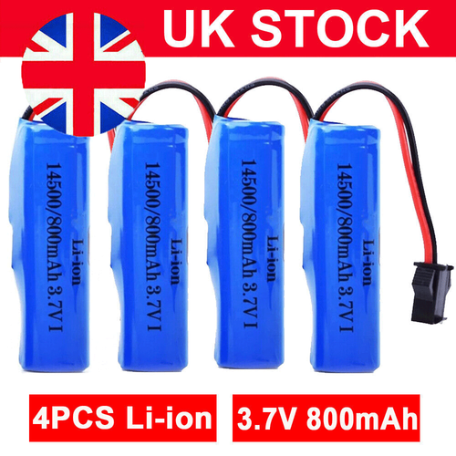 4pcs Li-ion Battery 3.7V 800mAh Rechargeable Batteries Replacement Battery 1