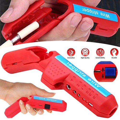 Electrician Cable Stripper Round Universal Cable  Hand Tool Red 1