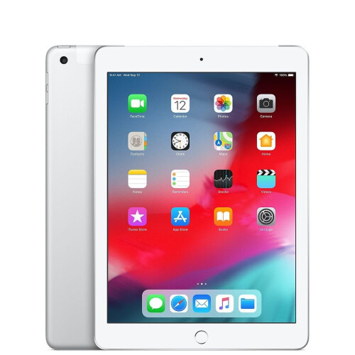 Apple iPad (6th Gen.) - 32GB - WiFi + Cellular - Silver (Renewed)