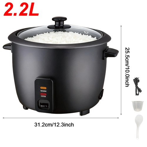 2.2L Electric Rice Cooker Non-Stick Removable Bowl and Keep Warm Function 400W 2