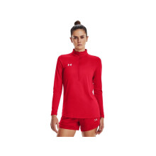 Under Armour Team Tech Womens Long Sleeve Half Zip S Red-White