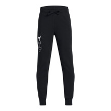 Pantalones de chándal Under Armour Project Rock Payoff para niños, (001) Negro / Blanco, Mediano