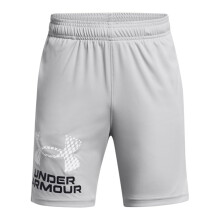 Under Armour Boys Tech Logo Shorts, (011) Mod Gray / / White, X-Large