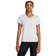 Under Armour Dam Tech Twist Kortärmad V Neck, (014) Halo Gray/White/White, Large