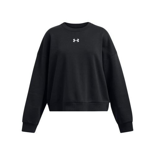 Under Armour Under Armour Mädchen Rival Fleece Oversized Crew, (001) Schwarz / Weiß, Klein