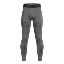 Mallas Ajustadas de Hockey para Niños Under Armour, (025) Castlerock / Negro, Mediano